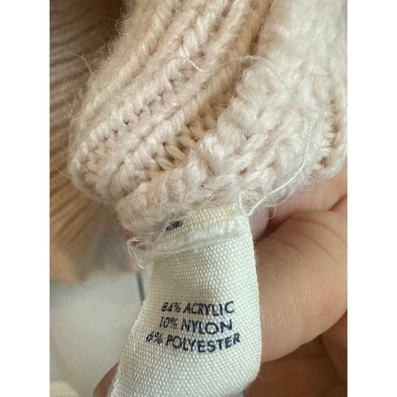 BKE Cream with Multicolor Wide StripesMock Neck Pullover Swearter - Picture 5 of 6